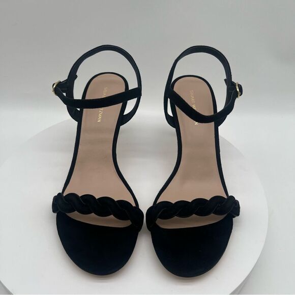 New! STUART WEITZMAN Women's Twistie Stiletto 75 Sandal Black Size 9 - Picture 2 of 9